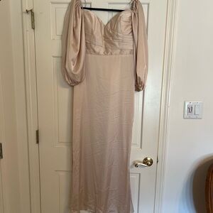 Cinderella Cream Long Sleeve Dress